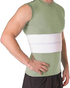 BraceAbility Broken Rib Brace | Elastic Chest Wrap Belt for Cracked Fractured or Dislocated Ribs Protection Compression and Support (Male - Fits 24-60 Chest)