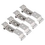 4 Pcs Trailer Number Plate Holder, License Plate Bracket, Stainless Steel Number Plate Clips, Frame Number Plate Holders Stainless Spring Loaded Steel for Trailers Caravans