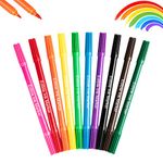 Food Coloring Pens Edible Markers 10Pcs Fine and Thick Tip Food Grade Gourmet Writers for DIY Fondant,Cakes, Cookies, Frosting, Easter Eggs Baking Decorating Painting Drawing Writing 10 Colors1