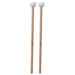 2Pcs Drum Mallet Hammer White Felt Drum Beater Stick Percussion Mallets for Timpani Snare Drum Musical Instrument Accessories