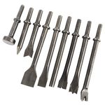 KUNTEC 9Pcs Pneumatic Chisel Tool Air Hammer Punch Chipping Bits Set