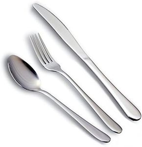 HornTide 12-Piece Flatware Sets Dinner Knife Fork Spoon 3-Piece Place Setting Service for 4 Person Stainless Steel Mirror Polishing