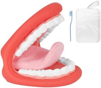 Ultrassist Large Mouth Hand Puppet with Tongue for Kids, Mouth Puppet for Speech Therapy, Include Toothbrush & Storage Bag