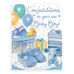 Regal Publishing Congratulations On Your New Baby Boy, Green,15 x 20 cm