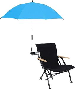 qzjijosen Chair Umbrella with Clamp, Universal Adjustable Beach Umbrella UV Protection Portable Sun Shade Umbrella for Patio Chairs, Beach Chairs, Strollers, Wheelchairs,and Golf (Blue)