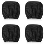 Jetisva 4pcs Car Headrest Cover Black Universal Car Head Rest Cover Set Dustproof Washable Elasticated Car Seat Covers Front Rear Car Head Protector for Truck Auto Bus Coach Lorry SUV