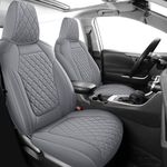 MIROZO Car Seat Covers Faux Leather Car Seat Covers Full Set Automotive Seat Cover Fit for 2019-2023 RAV 4 Non-Hybrid (Not for Adv & TRD-Off,Grey)