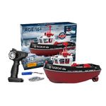 URMODELAND RC Boat, 1/72 2.4G Electric RC Tugboat Model Kit for Pools & Lakes, High-Speed Remote Control Racing Boat with Low Battery Reminder & Capsize Reset Gift for Adults-RTR Version