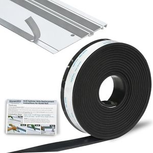 New 118" Splinter Guard Replacement Strip for Makita/DeWalt/Milwaukee/Festool Track Saw Guide Rails, Strong Self-Adhesive Anti-Splinter Tape, Compatible with Track Saw Accessories of Most Brands