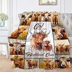 Highland Cow Blanket for Boys Girls
