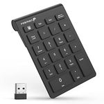 Fosmon 22 Key Numeric Keypad, Wireless USB Adapter 2.4GHz Numpad, Ten Keys Shortcut Function & Hotkey, Up to 33FT Device Distance, Compatible with USB Port Laptop, PC, Desktop, Surface Pro, Notebook