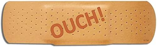 Gear Tatz - OUCH! (on Band-Aid) - Funny Novelty Bumper Sticker - 3 x 10 inches - Professionally Made in The USA - Vinyl Decal