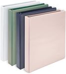 Samsill D-Ring Binder 1 Inch Boho Assortment | Plant-Based | Made in USA | PVC-Free | 4 Pack of 6