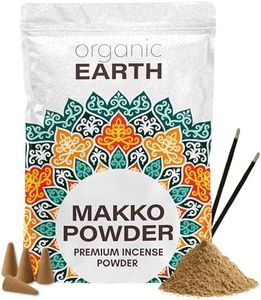 Organic Earth Makko Powder 4oz - High Grade Premium Powder Incense Burner Kit (for Making Cone and Coil Incense) - DIY Gift - Spiritual Kit