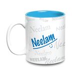 Hot Muggs Me Graffiti Mug - Neelam Personalised Name Ceramic, 315ml, 1 Unit