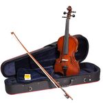 Hidersine Inizio 1/4 Violin Outfit. Quarter Size Small Violin set, complete with Bow, Case and Rosin. Perfect beginner violin for younger players of all standards. Set up ready to play from Hidersine.