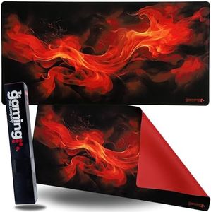 The Gaming Mat Company Single Player MTG Playmat & Gaming Mouse Pad - 28" x 14" Flames Gaming Mousepad Compatible with Magic The Gathering Playmats MTG Cards YuGiOh Gaming Mat Large Mouse Pad