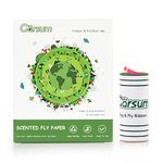 Garsum Fly Trap for Indoor & Outdoor, Sticky Hanging Fly Strips, Fly Catcher for Flies, Fruit Flies, Horse Flies and Other Insects 12 Traps