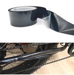 TURBOOST Bike Frame Protection Tape Sticker Vinyl Wrap Skin, MTB Paint Chainstay Chain Guard Corner Protector Film, Carbon Filter Pattern, 3m (120”) Length, Various Width Option (5)