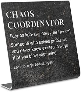 Chaos Coordinator Sign, Funny Office Desk Decor for Women, Men, Coworker, Mom, Friends, Boss, Lady, Decoration On Shelf Table Desk for Living Room Home Office dksg7