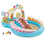 Intex 9ft x 6ft x 51in Kids Inflatable Candy Zone Play Center Pool w/ Waterslide