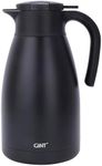 GiNT 2.2L / 74Oz Thermal Coffee Carafe, Insulated Stainless Steel Coffee Carafes for Keeping Hot/Double Walled Vacuum Thermal Carafe (Black)