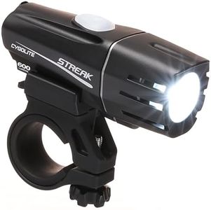 Cygolite Streak 600 Lumen Bicycle Light – 7 Light Modes – Use Day and Night – Compact, Durable, IP67 Waterproof– Secure Hard Mount– USB-C Rechargeable – for Road, Mountain, Commuter Bicycles