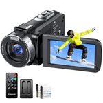 Video Camera Camcorder 4K 42MP YouTube Camera Night Vision 18X Digital Zoom 3” 270° Rotation Screen Vlogging Camera with Remote,2 Batteries