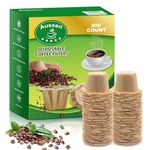 Aussen Disposable Coffee Paper Filters Replacement Kerig Filter Fit All Keurig Single Serve Filter Brands Compatible with Reusable Single Serve Pods Keurig Coffee Maker 200 Count