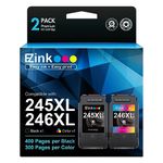 E-Z Ink (TM) Ink 245XL 246XL Combo Pack Ink Cartridges Replacement for Canon PG-245XL CL-246XL PG-243 CL-244 for Pixma TS3120 MG2520 MX492 TR4520 TS202 MG2525 MG3022 MG2522 MG2922 (Black, Tri-Color)