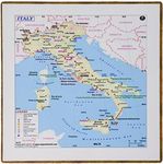3dRose LLC 8 x 8 x 0.25 Inches Mouse Pad, Map of Modern Day Italy (mp_109161_1)