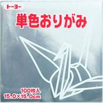 Toyo Origami Paper Single Color - Silver - 15cm, 100 Sheets