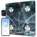 RENPHO Body Fat Scale Bluetooth, Digital Scales for Body Weight Bathroom Weighing Scale Smart BMI Scales, Body Composition Monitors with Smartphone App, Marble, Elis 1