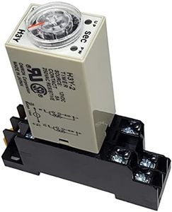 DC12V H3Y-2 Delay Timer Time Relay 0-60S Second & Base Socket DPDT 8-Pin (DC 12V)