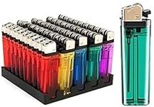 UR CHOICE Disposable Lighters - Multicolour Lighters with Adjustable Flame - Child Safe - Transparent Body, Long-lasting - Pocket-friendly Disposable Lighters - Available in Pack of 5, 20, and 50 (5)