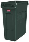 Rubbermaid Commercial Products Vented Slim Jim Waste Receptacle Bin 60 Litre Green 1955960