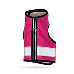 Kitty Holster Reflective Cat Harness - High-Visibility Cat Vest for Day & Night | Secure, Breathable and Washable Cotton | Ideal for Walking & Traveling - Flamingo Pink, S to M