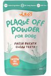 Leo's Plaque Off Powder For Dogs & Cats | 100g | Pet Teeth Cleaning | Cat & Dog Breath Freshener Food Topper | 100% Natural | No Dog Toothbrush or Dog Toothpaste | Plaque Remover For Dogs & Cats