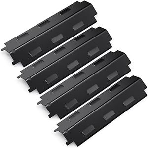 Barra Universale, Copertura per Bruciatori da 37 cm, 4 Pack Piastra,di Ricambio,Durevole Acciaio in Porcellana Diffusore di Calore Copri Bruciatore per Thermos,Accessori per Charbroil Modelli Griglia.