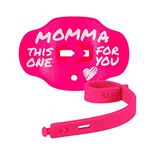 SLEEFS Football Mouth Guard - Lip/Mouthguard with Helmet Strap - Lip/Teeth Protector Mouthpiece - No Boil - for Youth/Adults, Maximum Air Flow, for All Sports - Momma This One for You in Pink