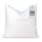 Pillowflex Synthetic Down Pillow Insert - 21x21 Down Alternative Pillow, Ultra Soft Large Square Throw Pillow, Couch Sham, Bed Sleeping - 1 Decorative Accent Form