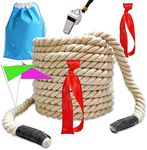 35Ft Tug of War Rope Field Day Family Reunion Tug Rope Natural Cotton Tug of War Rope for Kids and Adults, Summer Campe, Yard Games, Outdoor Camping Picnic Games, Team Building