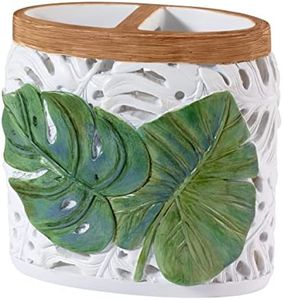 Avanti Linens - Toothbrush Holder, Palm Tree Leaves Inspired Home Decor (Viva Palm Collection)