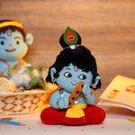 Panda's Box Mantra Chanting Baby Krishna (Small - 23 CM) | Musical Soft Plush Toy | Best Gift for Infants, Toddlers & Babies