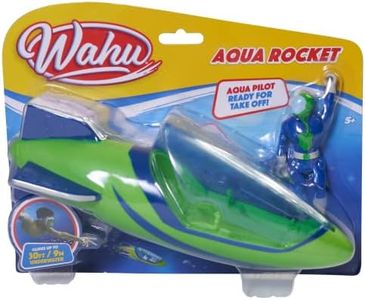 Wahu Aqua Rocket Underwater Pool Toy for Kids Ages 5+, Kids Water Toy Set with Rocket and Pilot Diving Toy, Glides up to 30' Underwater, Green/Blue