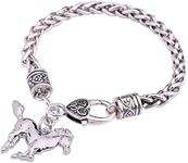 My Shape Silver Tone Horse Wheat Chain Bracelet Gift for Cowgirl and Horse Lovers, alloy