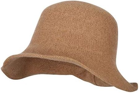 Jeanne Simmons Women's Grosgrain Bow Accented Cloche Bucket Hat - Tan OSFM