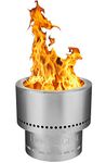 HY-C FG-16-SS Flame Genie Portable Rust Proof Wood Pellet Fire Pit, USA Made, 13.5" L x 13.5" W x 12.5" H, Stainless Steel