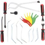 Abn Brake Drum Tool Kit 15-Piece Service Brake Kit with Spring Pliers, Brake Spoons, Pad Gauge, Brake Spring Tool