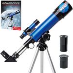 NASA Lunar Telescope for Kids – 90x Magnification, Includes Two Eyepieces, Tabletop Tripod, and Finder Scope- Kids Telescope for Astronomy Beginners